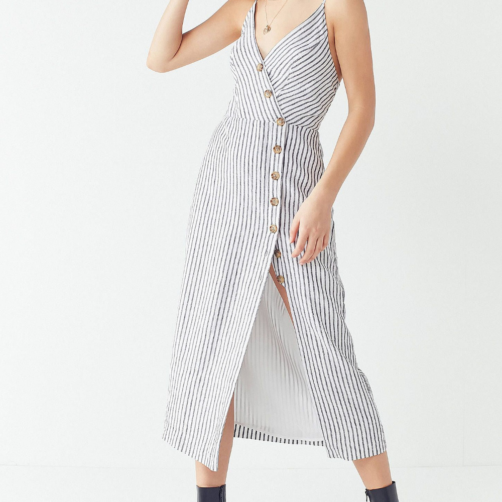 NWT Urban Outfitters: Amber Linen Dress - Picture 2 of 8